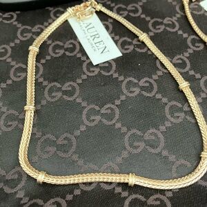 Ralph Lauren Gold-Tone Braided Necklace, new with tag, best Christmas gift